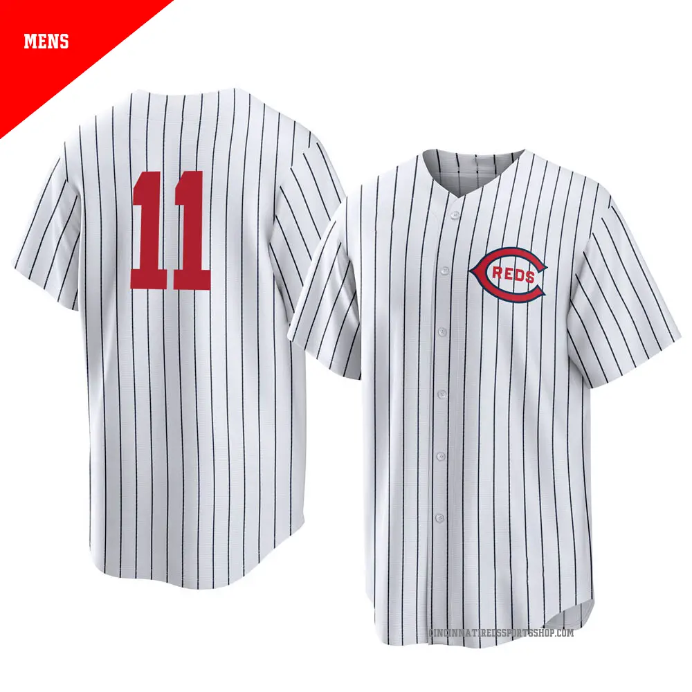 Men's #11 Barry Larkin Cincinnati Reds White Replica 2022