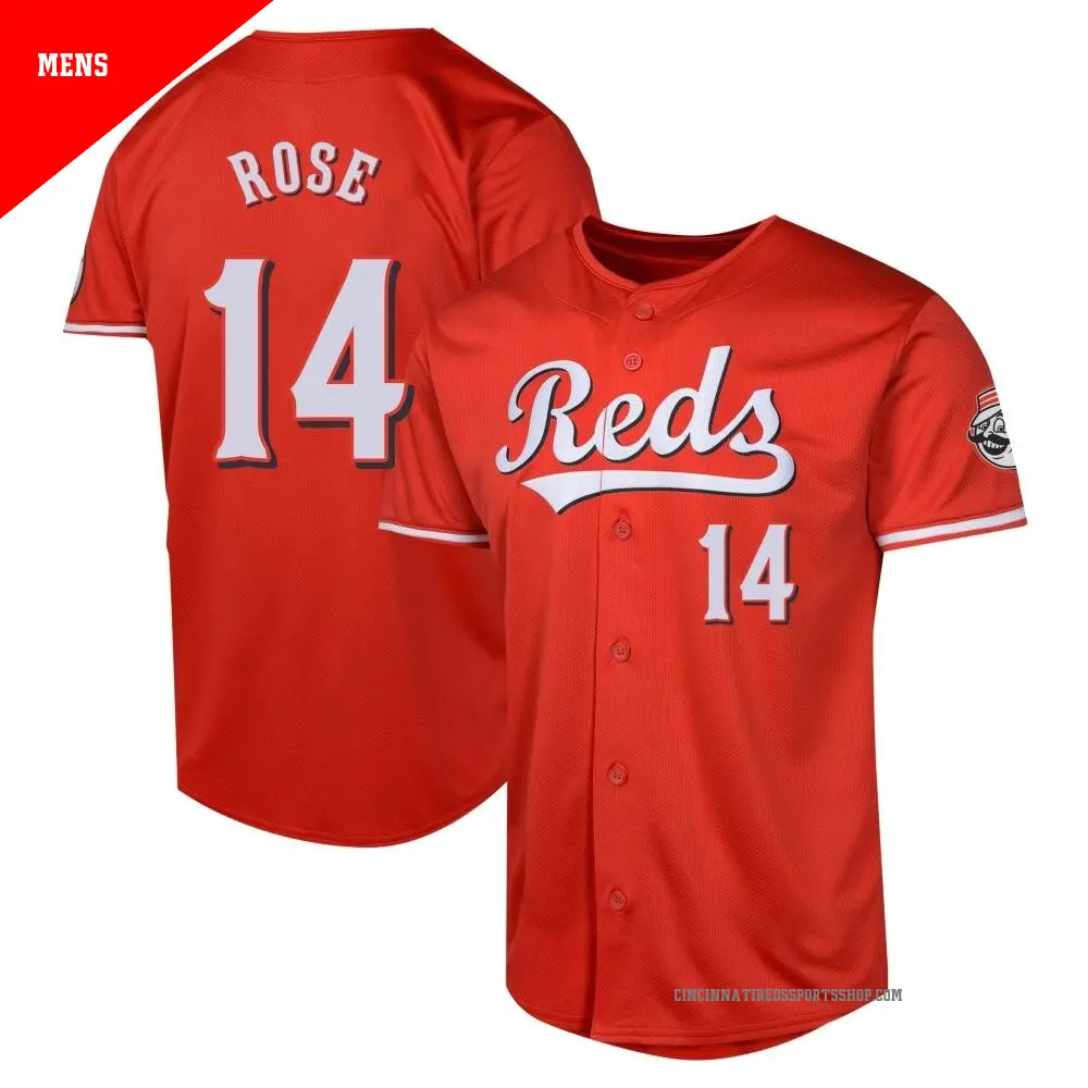 Men's #14 Pete Rose Cincinnati Reds Red Limited Alternate Jersey