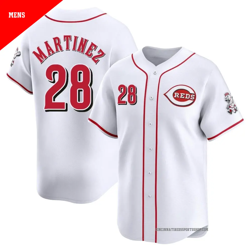 Men's ＃28 Nick Martinez Cincinnati Reds White Limited Home Jersey