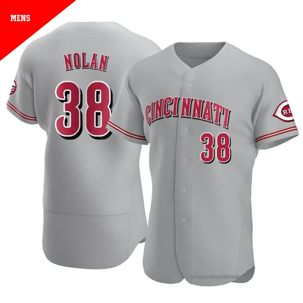 Men's ＃38 Gary Nolan Cincinnati Reds Gray Authentic Road Jersey