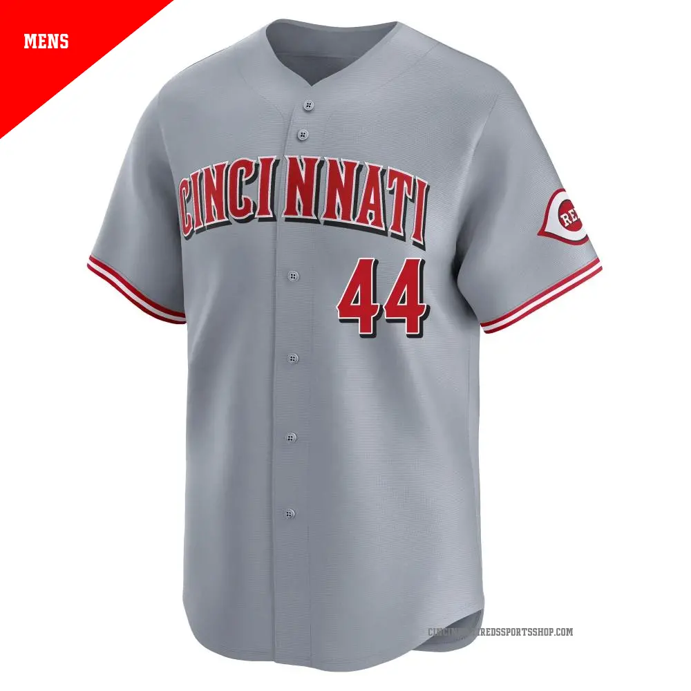 Men's #44 Elly De La Cruz Cincinnati Reds Gray Limited Away