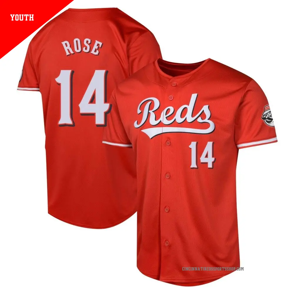 Majestic社製　Reds Pete Rose ユニフォーム　14 Authentic Majestic SIZE 52 2XL, CINCINNATI REDS, PETE ROSE