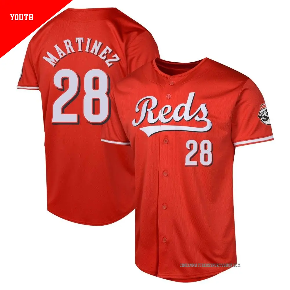 Youth ＃28 Nick Martinez Cincinnati Reds Red Limited Alternate Jersey