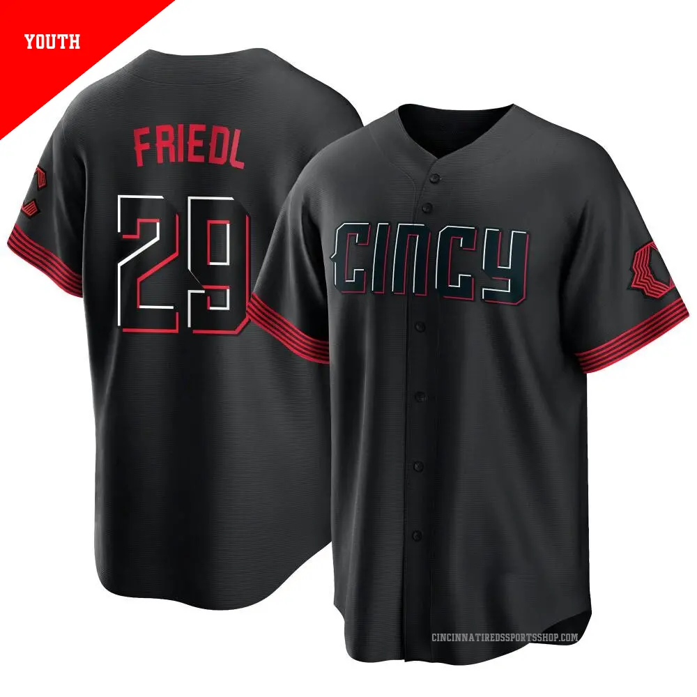 Men's #29 TJ Friedl Cincinnati Reds Gray Limited Away Jersey