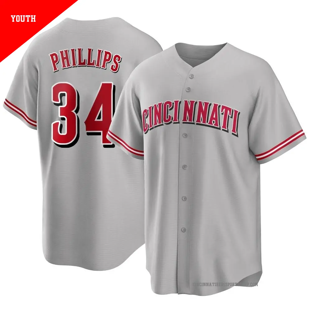 Connor Phillips Jersey, Reds Connor Phillips Home, Away